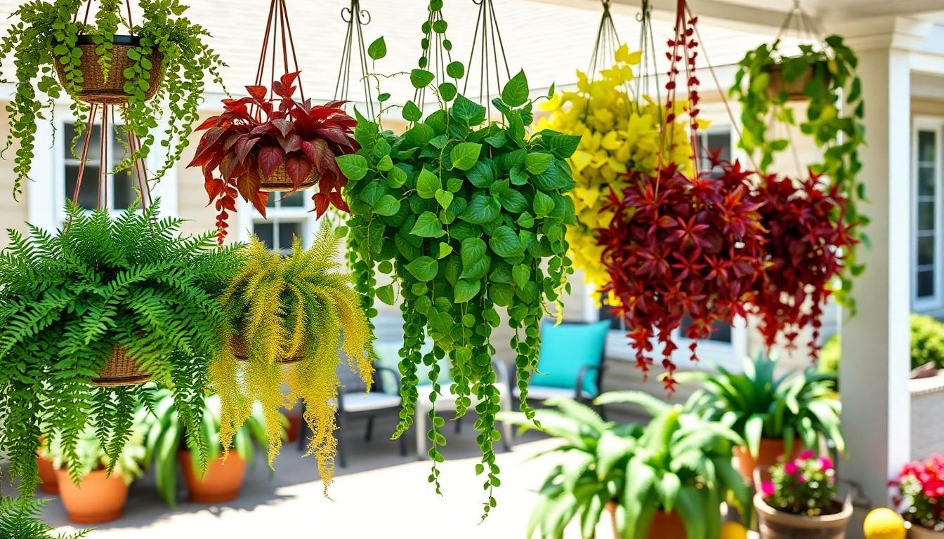 faux hanging plants outdoor