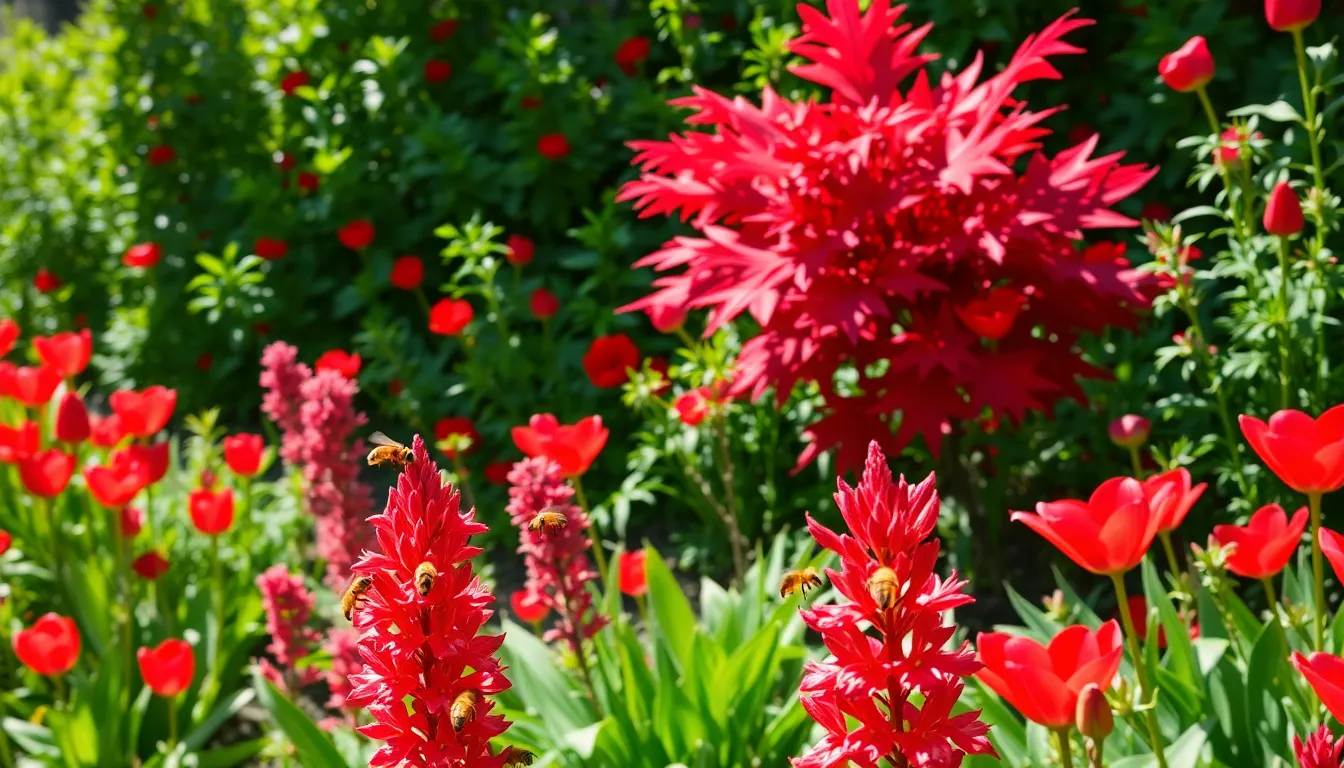 red plants outdoor